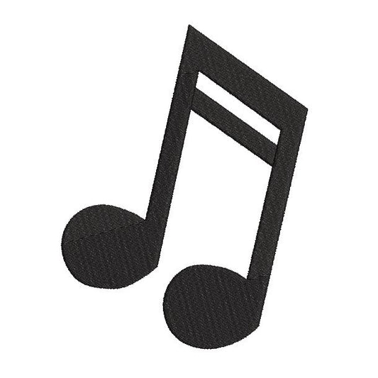 Musical note machine embroidery design by rosiedayembroidery.com