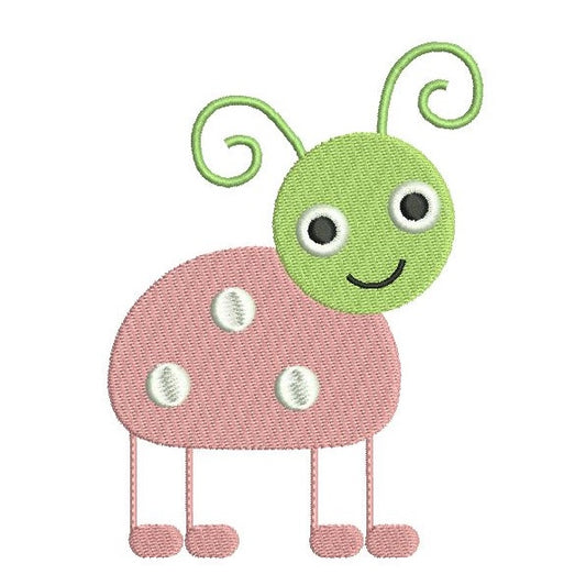 Baby bug machine embroidery design by rosiedayembroidery.com