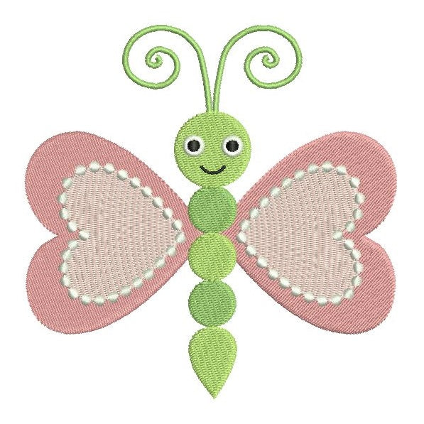 Cute butterfly machine embroidery design by rosiedayembroidery.com