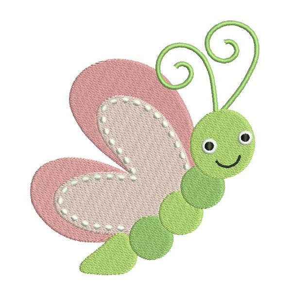 Cute butterfly machine embroidery design by rosiedayembroidery.com