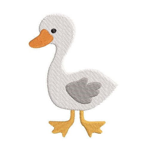 Cute mini duck machine embroidery design by rosiedayembroidery.com