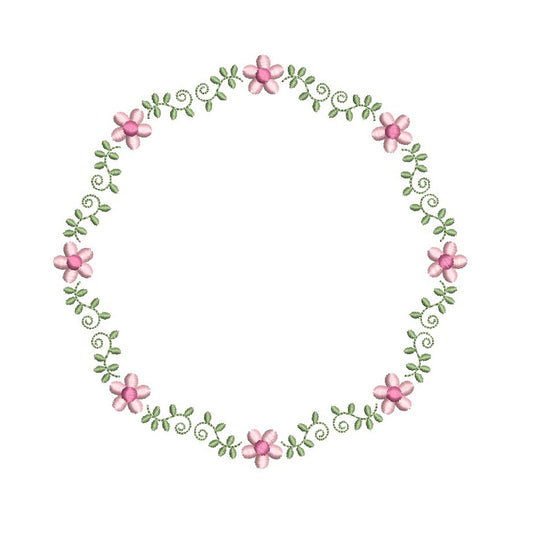 Floral frame by rosiedayembroidery.com