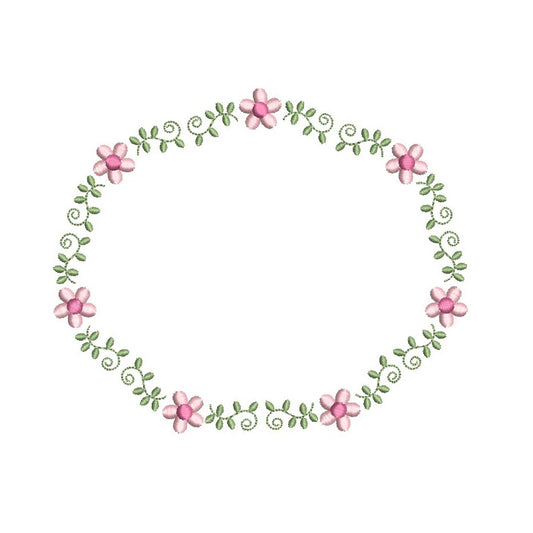 Floral frame by rosiedayembroidery.com