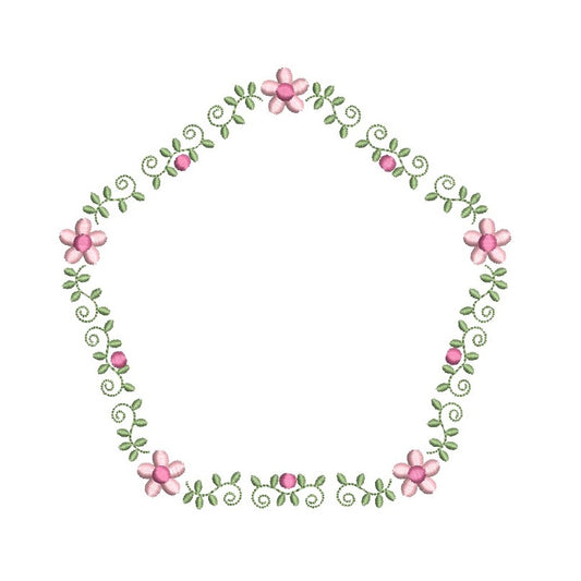 Floral frame by rosiedayembroidery.com