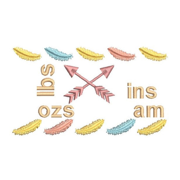 Baby birth announcement template machine embroidery design by rosiedayembroidery.com