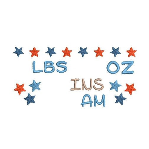 Baby birth announcement template machine embroidery design by rosiedayembroidery.com