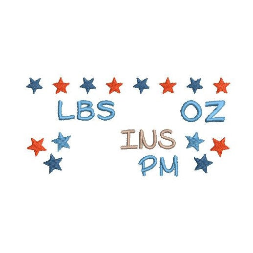 Baby birth announcement template machine embroidery design by rosiedayembroidery.com
