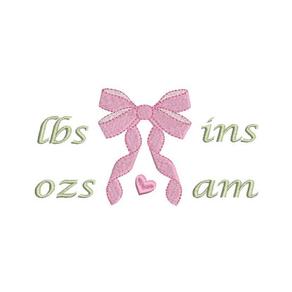 Baby birth announcement template machine embroidery design by rosiedayembroidery.com