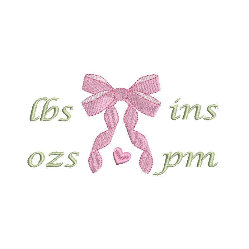 Baby birth announcement template machine embroidery design by rosiedayembroidery.com