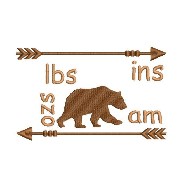 Baby birth announcement template machine embroidery design by rosiedayembroidery.com