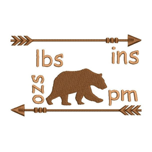 Baby birth announcement template machine embroidery design by rosiedayembroidery.com