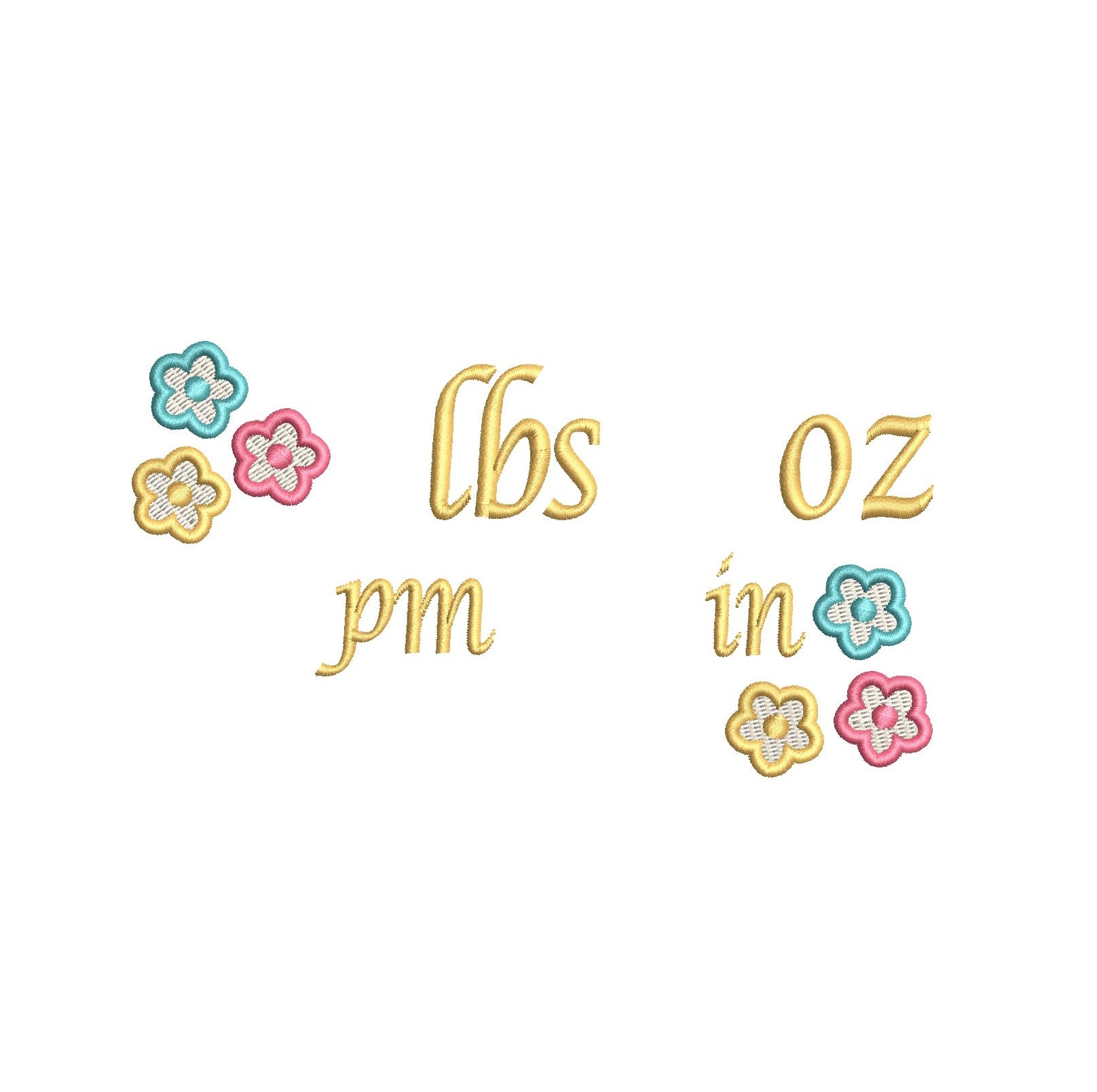 Baby birth announcement machine embroidery design by rosiedayembroidery.com