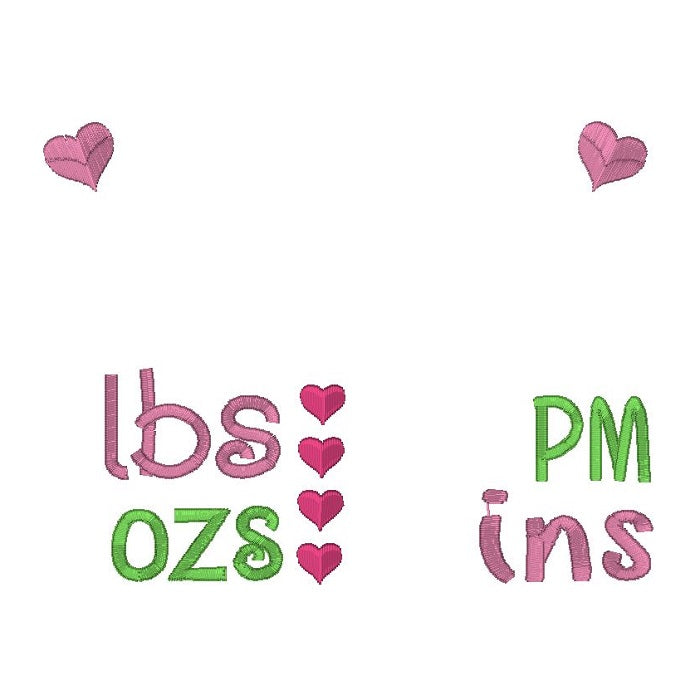 Baby birth announcement template machine embroidery design by rosiedayembroidery.com