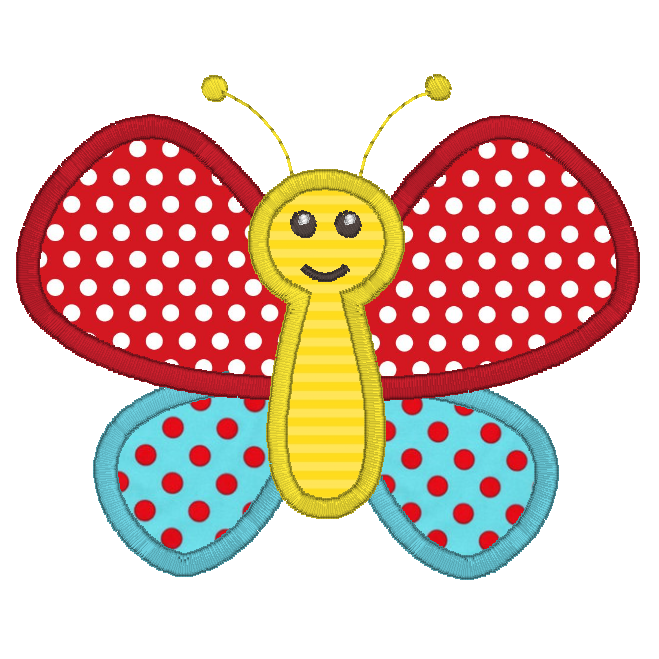 Butterfly applique machine embroidery design by rosiedayembroidery.com