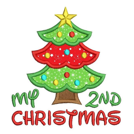 My 2nd Christmas Applique Machine Embroidery Design by rosiedayembroidery.com