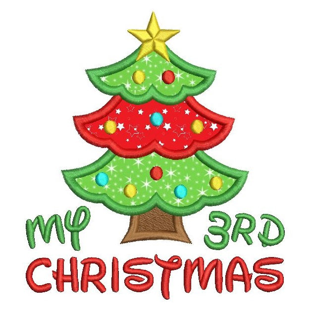 My 3rd Christmas applique machine embroidery design by rosiedayembroidery.com