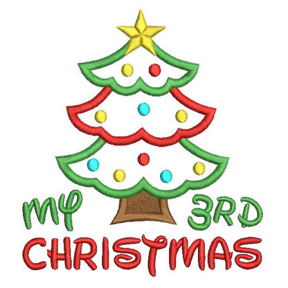 My 3rd Christmas applique machine embroidery design by rosiedayembroidery.com