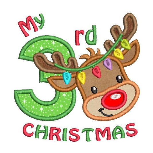 My 3rd Christmas applique machine embroidery design by rosiedayembroidery.com