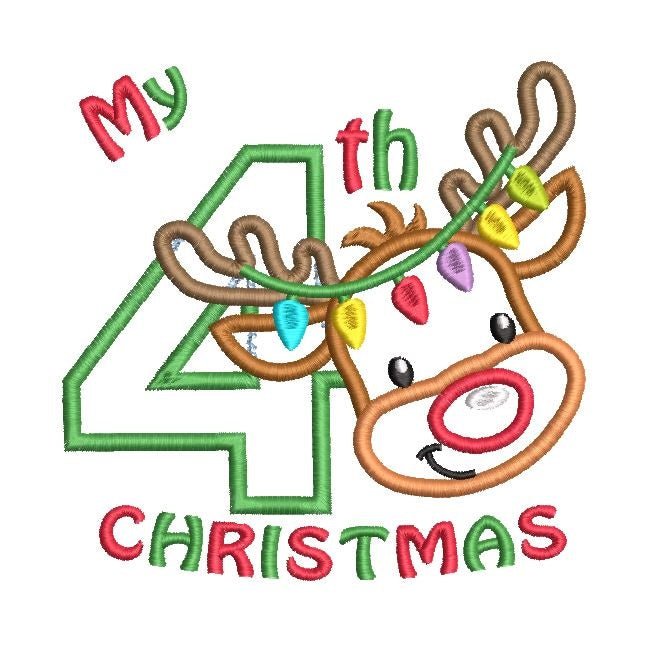 My 4th Christmas applique machine embroidery design by rosiedayembroidery.com
