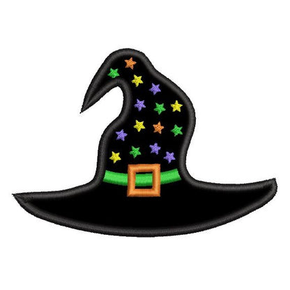 Halloween witch's hat applique machine embroidery design by rosiedayembroidery.com