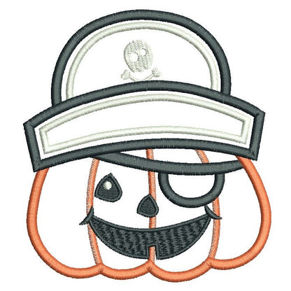 Halloween pumpkin applique machine embroidery design by rosiedayembroidery.com
