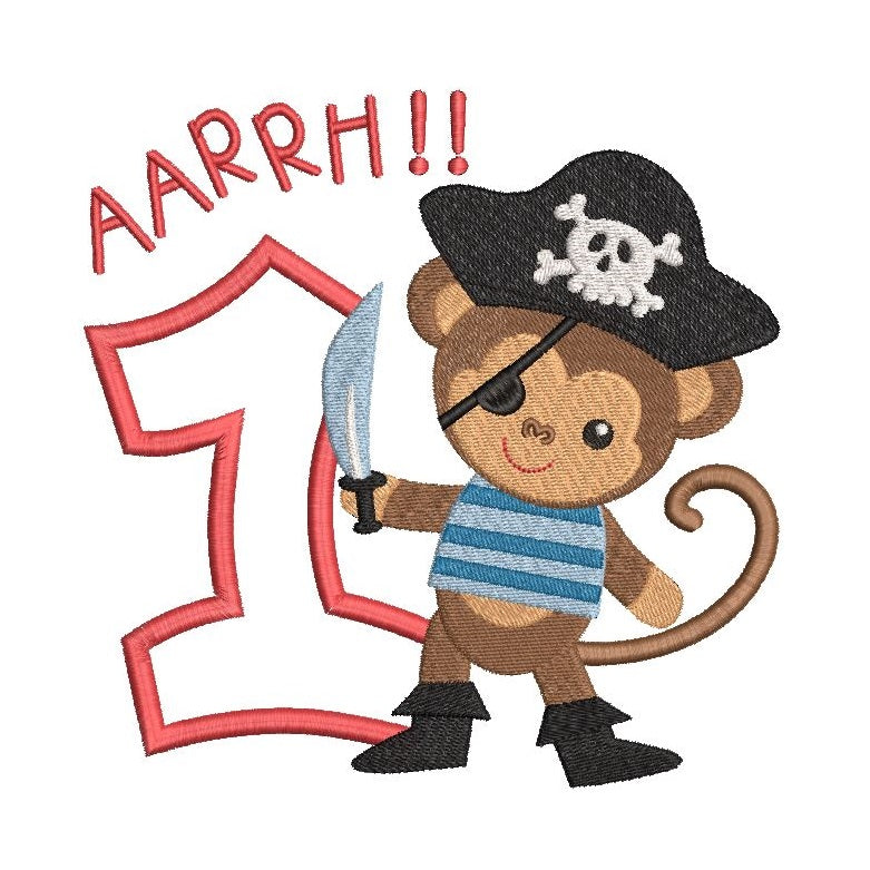1st birthday applique machine embroidery design by rosiedayembroidery.com