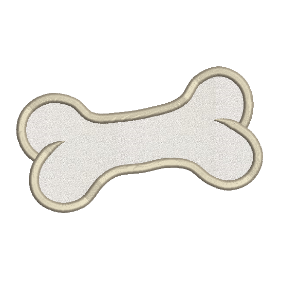 Dog bone applique machine embroidery design by rosiedayembroidery.com