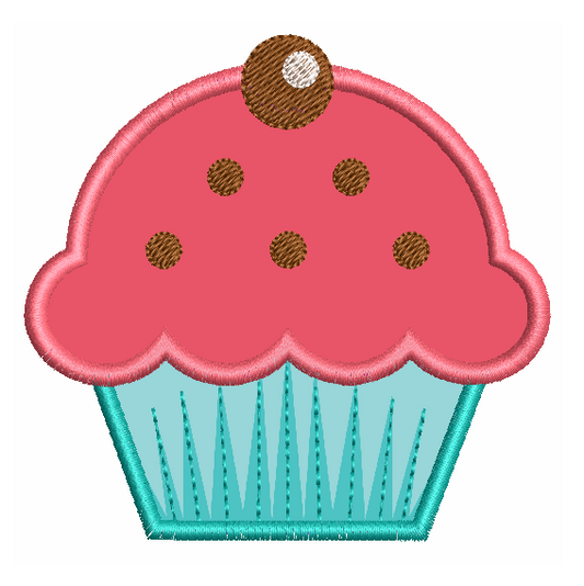 Cupcake applique machine embroidery design by rosiedayembroidery.com