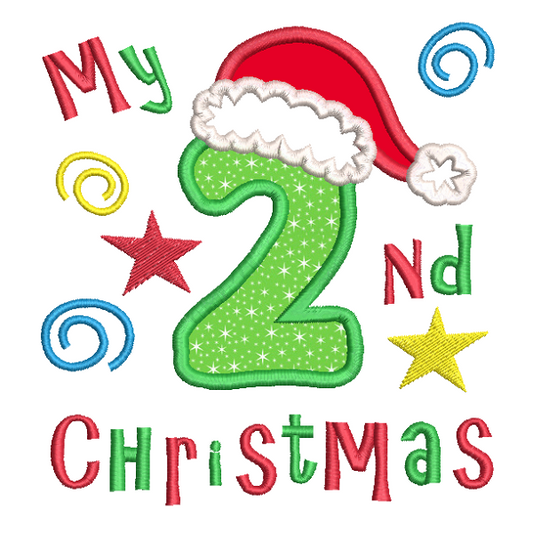 My 2nd Christmas Applique Machine Embroidery Design by rosiedayembroidery.com