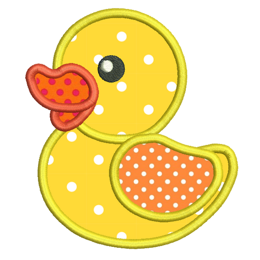 Rubber Ducky applique machine embroidery design by rosiedayembroidery.com