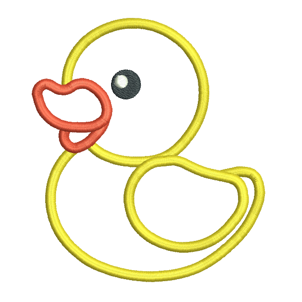 Rubber Ducky applique machine embroidery design by r