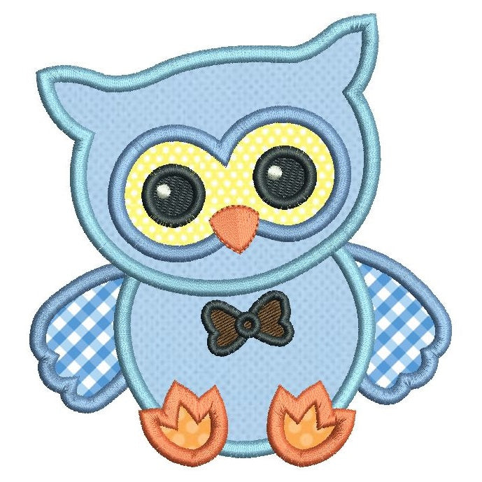 Baby boy owl machine embroidery applique design by rosiedayembroidery.com