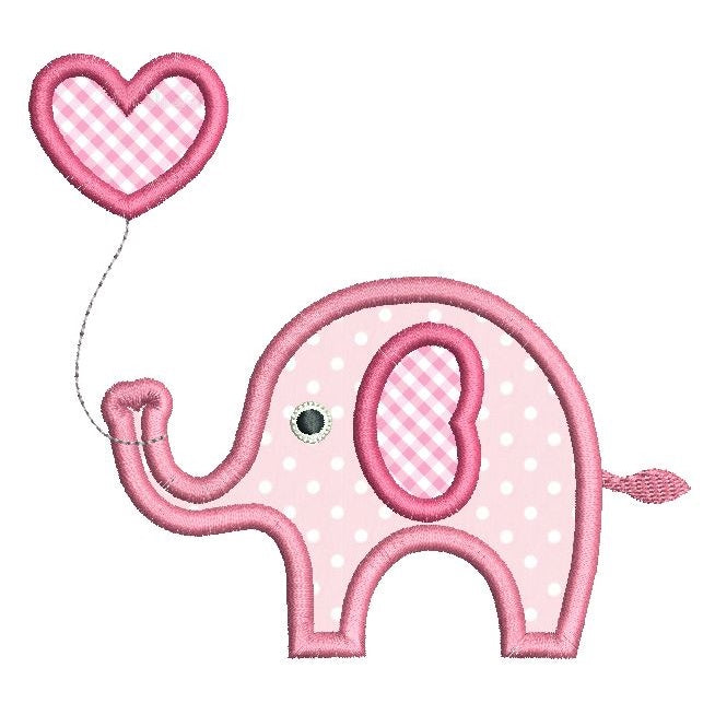 Baby elephant applique machine embroidery designs by rosiedayembroidery.com