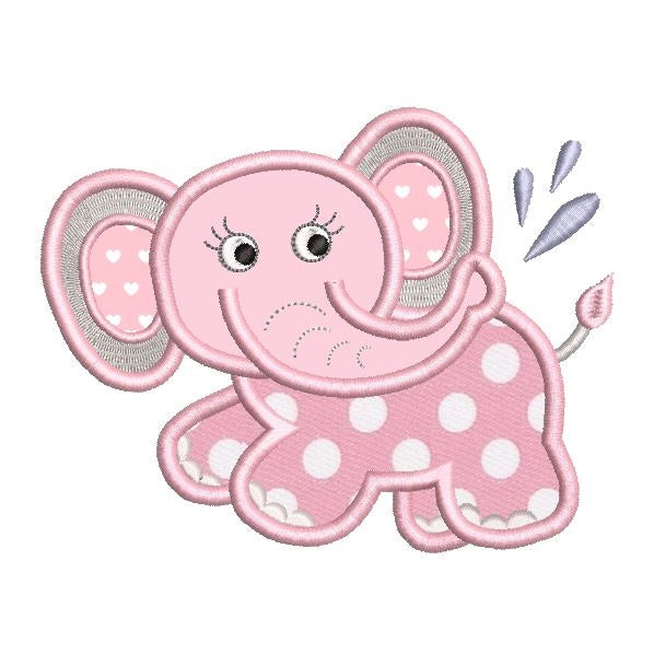 Baby elephant machine embroidery designs by rosiedayembroidery.com