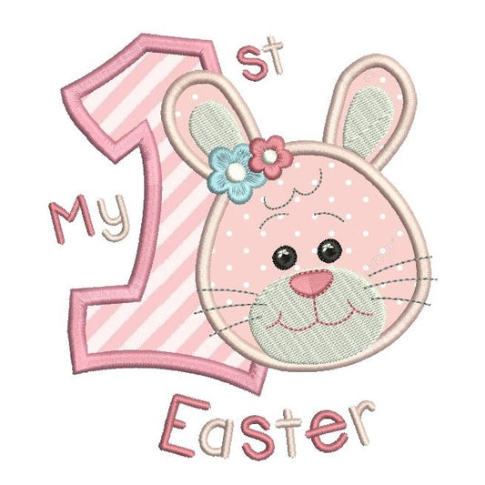Easter Bunny applique machine embroidery designs by rosiedayembroidery.com