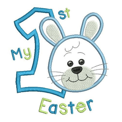 Easter Bunny applique machine embroidery designs by rosiedayembroidery.com