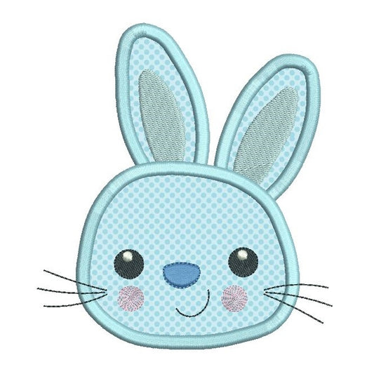 Easter Bunny applique machine embroidery design by rosiedayembroidery.com