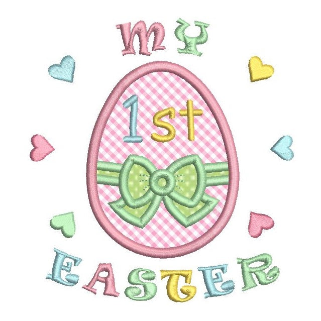 My 1st Easter applique machine embroidery design by rosiedayembroidery.com