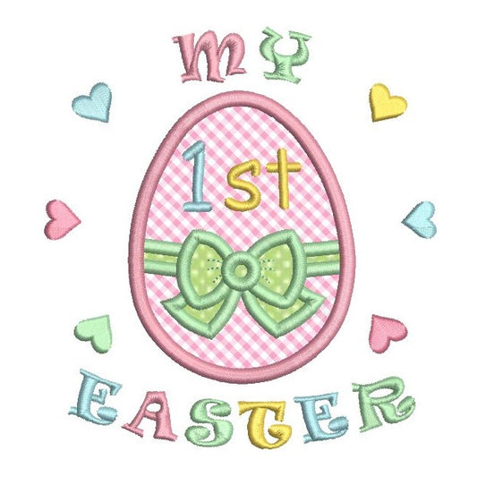 My 1st Easter applique machine embroidery design by rosiedayembroidery.com