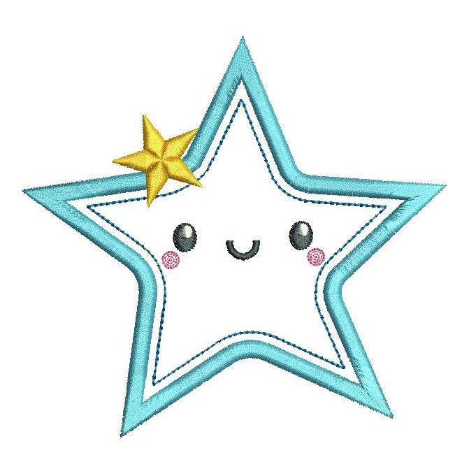 Starfish applique machine embroidery design by rosiedayembroidery.com