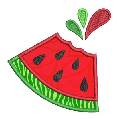 Watermelon applique machine embroidery design by rosiedayembroidery.com