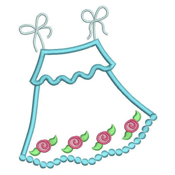 Baby sun dress applique machine embroidery design rosiedayembroidery.com