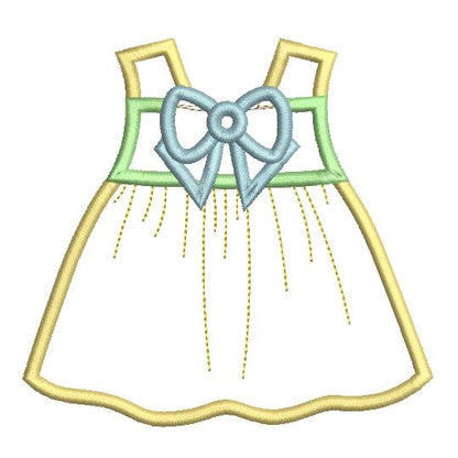 Baby sun dress applique machine embroidery design by rosiedayembroidery.com