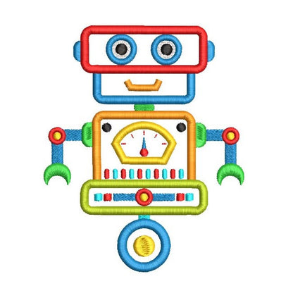 Robot applique machine embroidery design by rosiedayembroidery.com