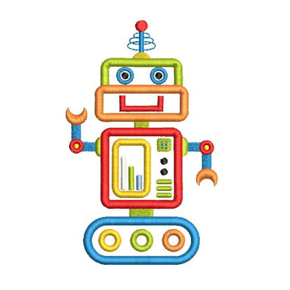 Robot applique machine embroidery design by rosiedayembroidery.com