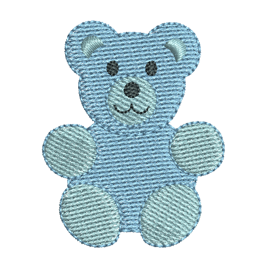 Mini teddy bear fill stitch machine embroidery design by rosiedayembroidery.com