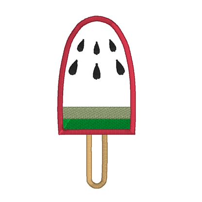 Watermelon ice applique machine embroidery design by rosiedayembroidery.com