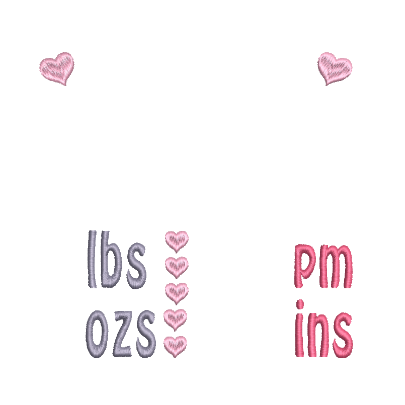 Baby birth announcement machine embroidery design by rosiedayembroidery.com