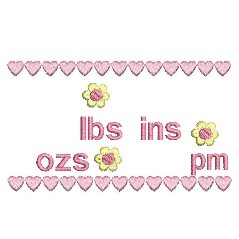 Baby birth announcement template machine embroidery design by rosiedayembroidery.com