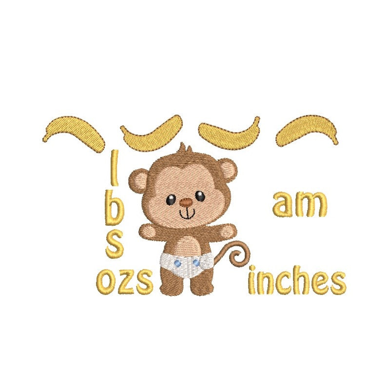 Baby birth announcement template by rosiedayembroidery.com